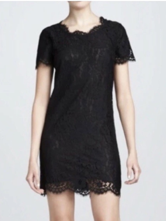 Joie Dresses & Skirts - Joie Black Susina Lace Sheath Dress Size S Short Sleeve